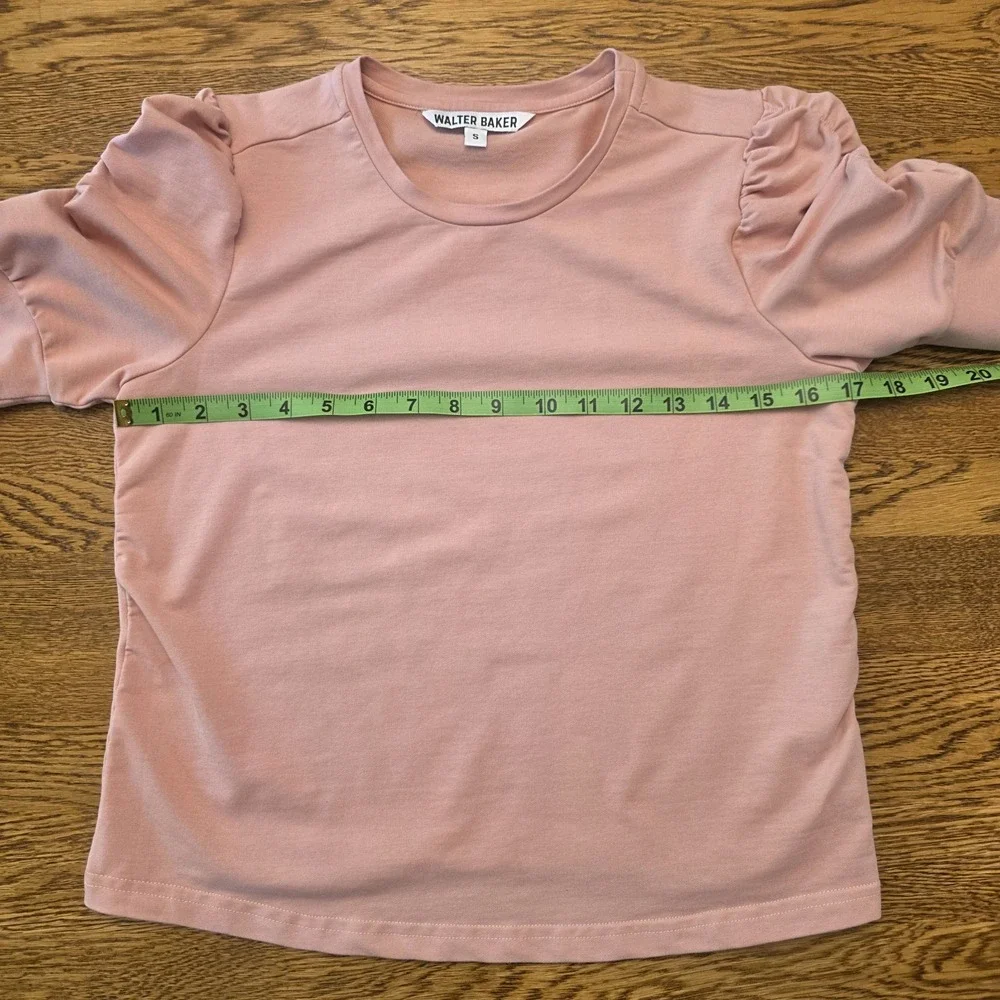 Rose Pink Small Puff Sleeve Ruched Top Soft Cotton Blend Cottage Core Girlhood